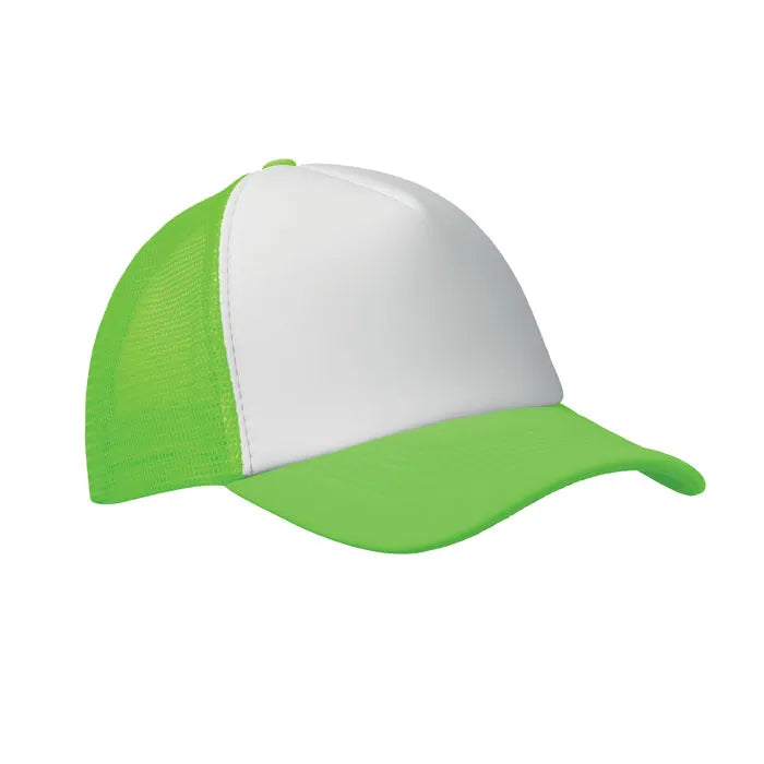 truckers baseball cap met mesh licht groen zijkant 192269