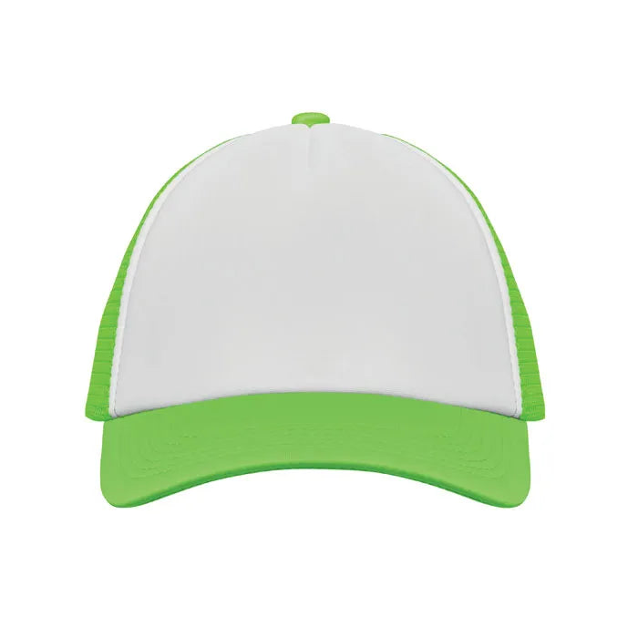 truckers baseball cap met mesh lime groen voorkant 192269