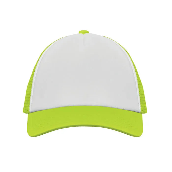truckers baseball cap met mesh lime groen voorkant 192269