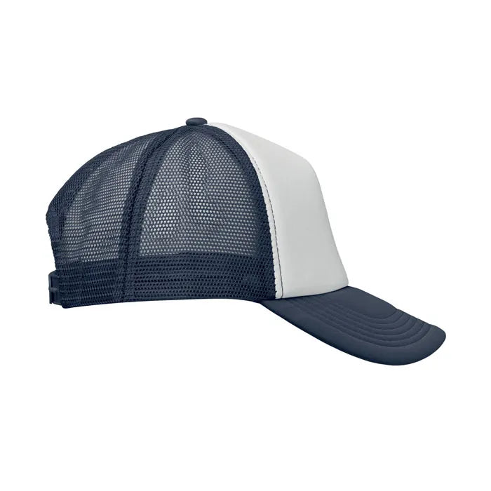 truckers baseball cap met mesh navy wit rechterkant 192269