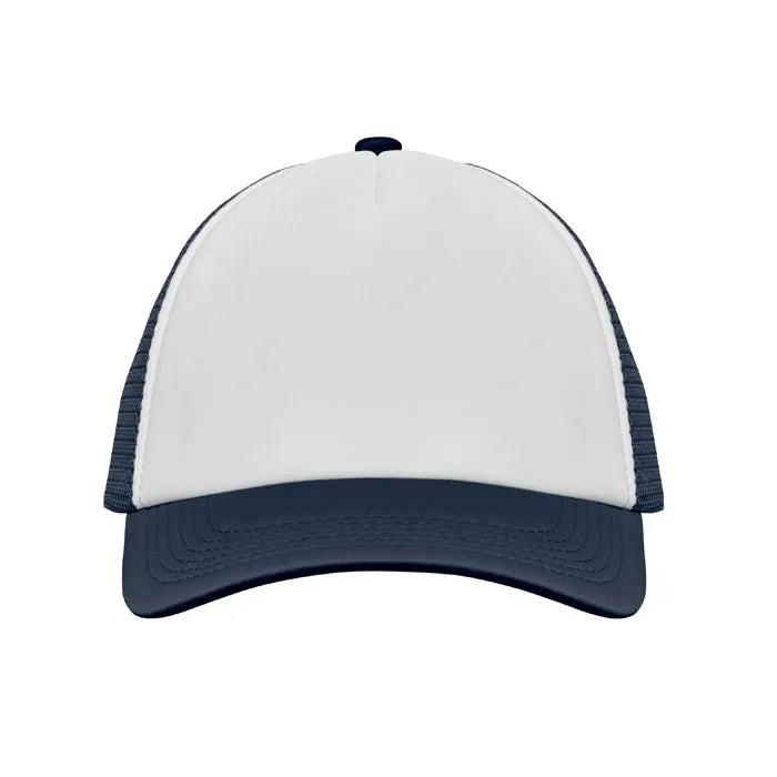 truckers baseball cap met mesh navy wit voorkant 192269