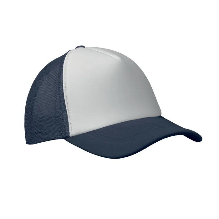 truckers baseball cap met mesh navy wit zijkant 192269