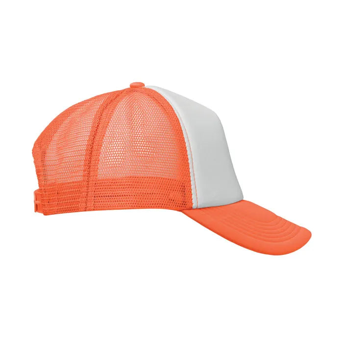 truckers baseball cap met mesh signaal oranje rechterkant 192269