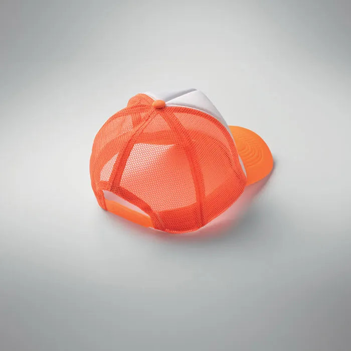truckers baseball cap met mesh signaal oranje sfeer foto 192269