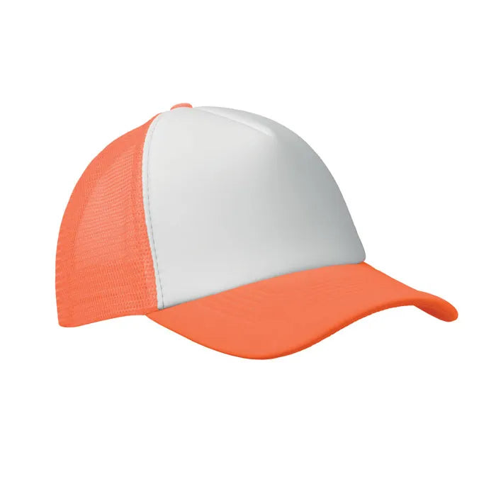 truckers baseball cap met mesh signaal oranje zijkant 192269