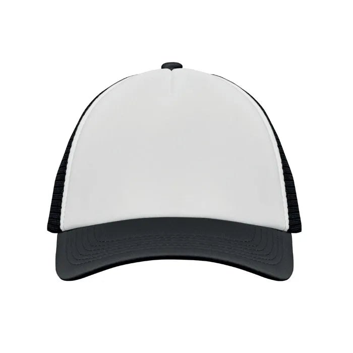 truckers baseball cap met mesh zwart wit voorkant 192269