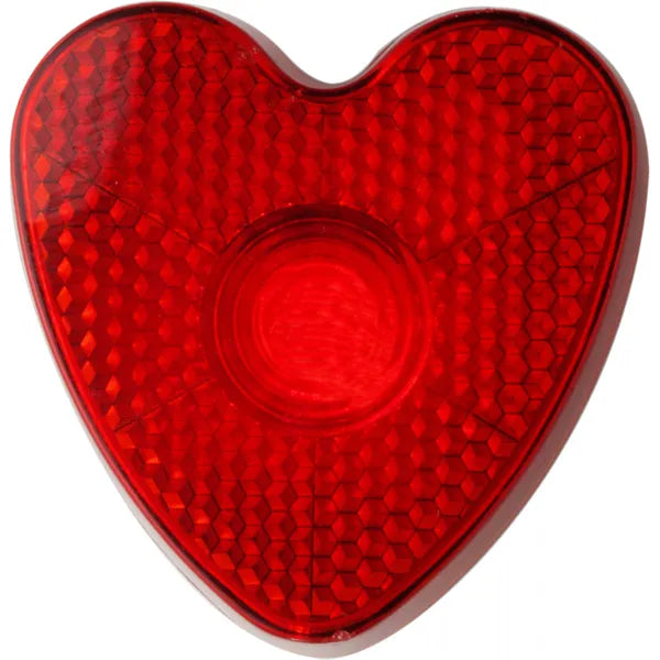Hartvormig reflectorlampje met clip en twee lichtstanden, Rood - 192278