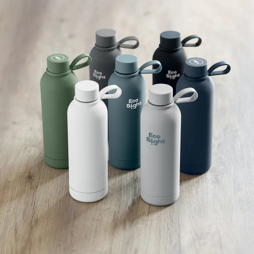 Dubbelwandige RVS-drinkflessen 500 ml in verschillende kleuren, Meerkleurig - 192315