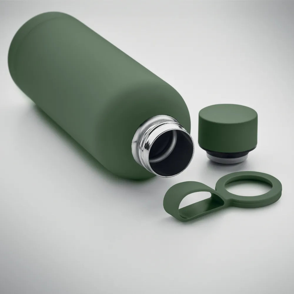 Dubbelwandige vacuüm fles 500 ml van gerecycled roestvrij staal detail, Groen - 192315