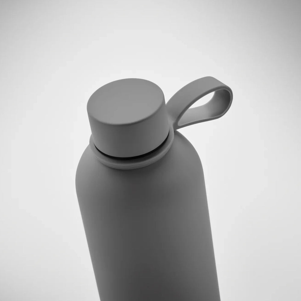 Dubbelwandige vacuüm fles 500 ml van gerecycled roestvrij staal detail, Steengrijs - 192315