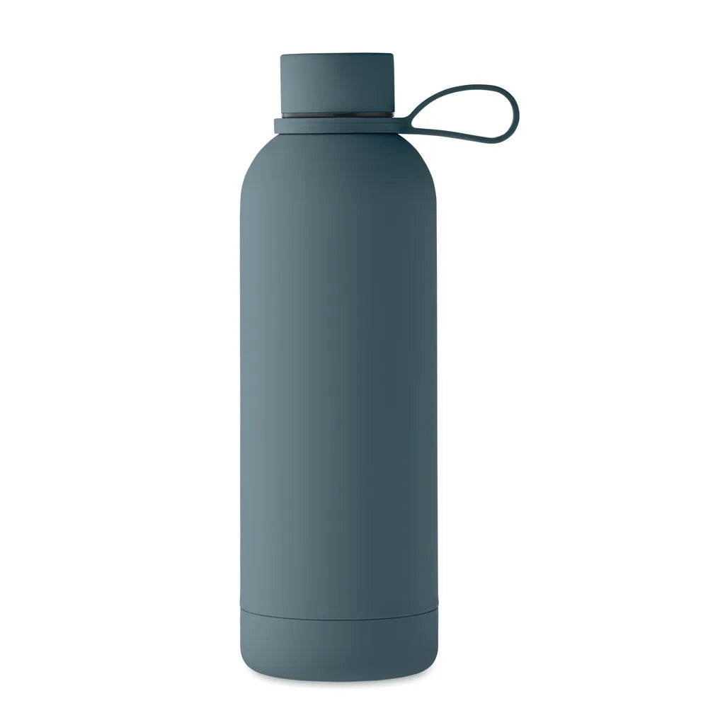 Dubbelwandige vacuüm fles 500 ml van gerecycled roestvrij staal, Petrol - 192315