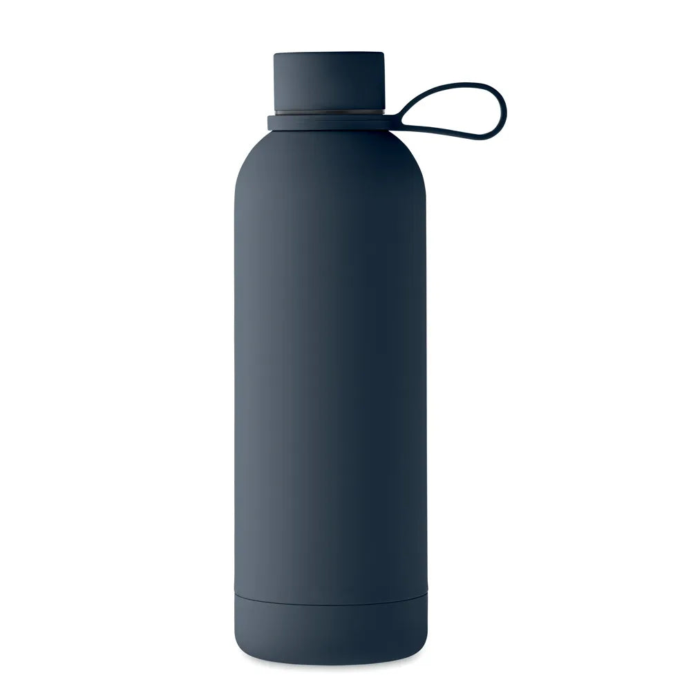 dubbelwandige vacuum isolerende fles gerecycled rvs 500ml blauw 192315