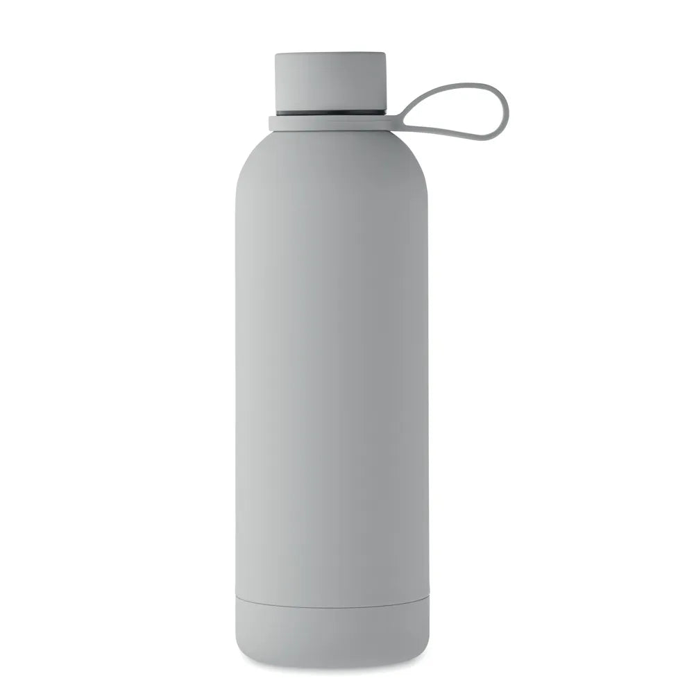 dubbelwandige vacuum isolerende fles gerecycled rvs 500ml grijs 192315