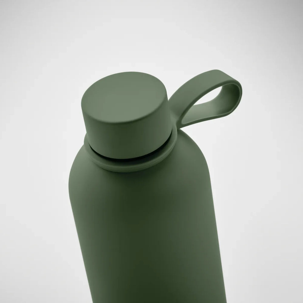 dubbelwandige vacuum isolerende fles gerecycled rvs 500ml-
 groen detail bovenkant 192315