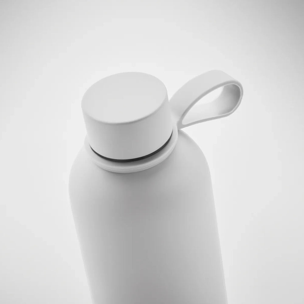 dubbelwandige vacuum isolerende fles gerecycled rvs 500ml-
 wit detail bovenkant 192315