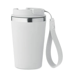 Dubbelwandige Herbruikbare Koffiebeker van Gerecycled RVS - Wit