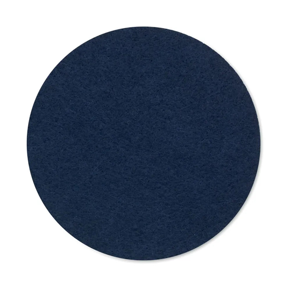 Ronde onderzetter van rPET-vilt bovenaanzicht, Blauw - 192356
