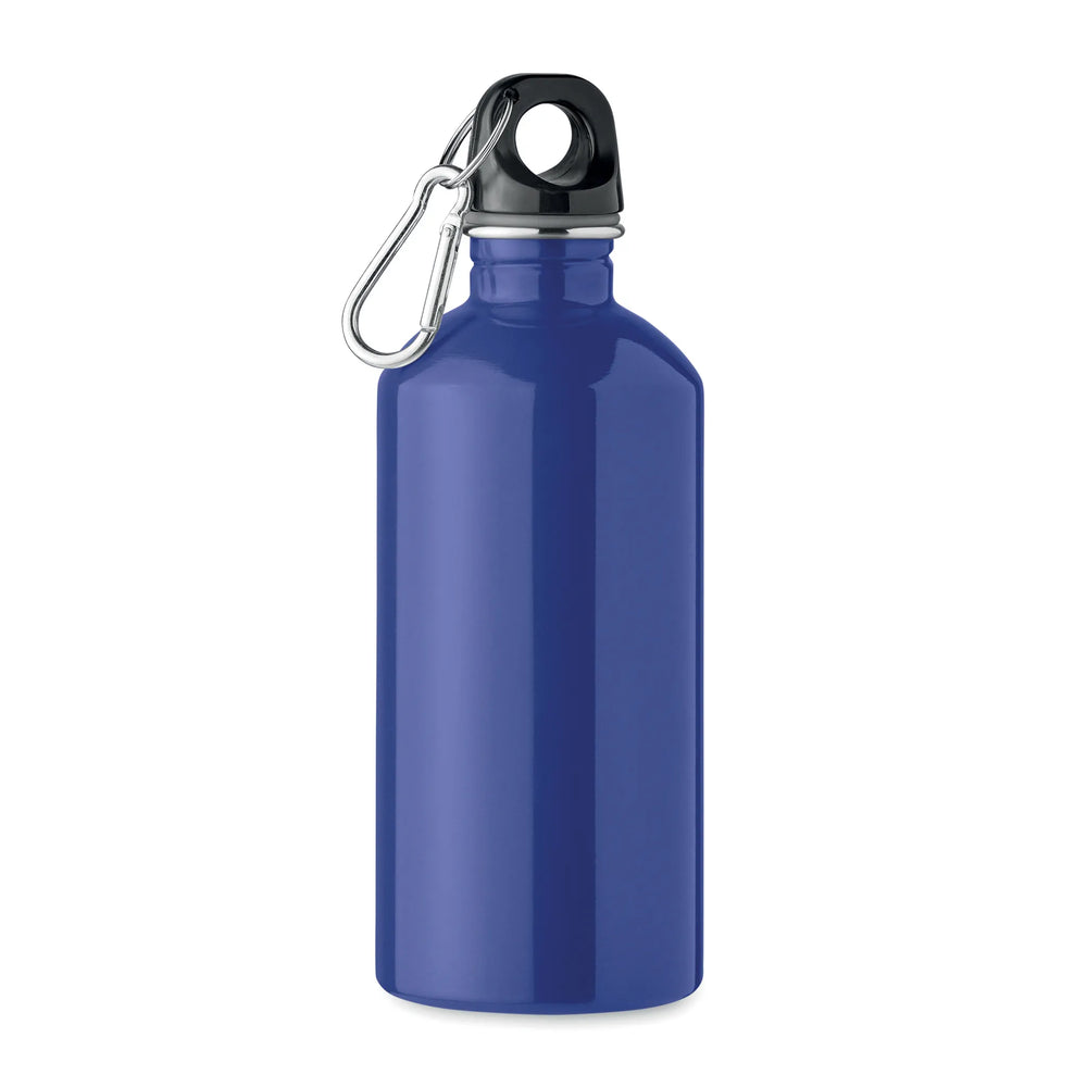 drinkfles van gerecycled roestvrij staal 500ml met karabijnhaak blauw 192403