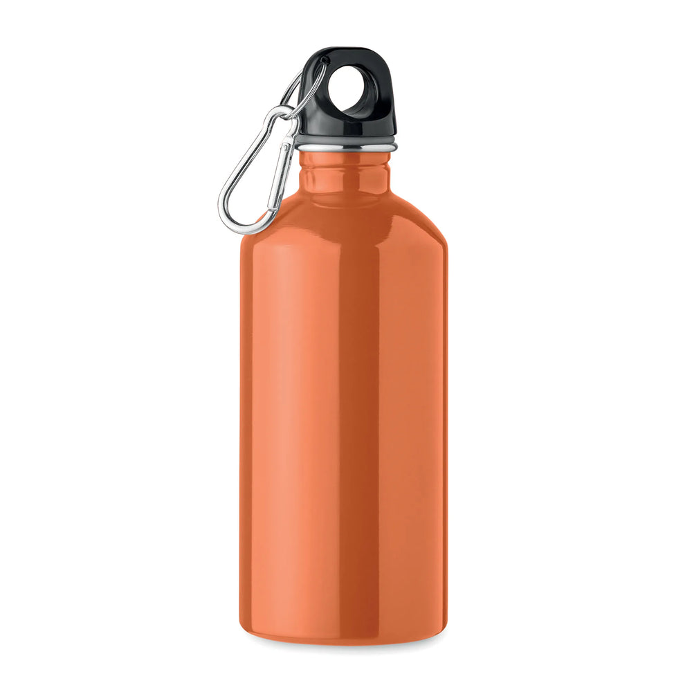 Essentix drinkfles van gerecycled RVS 500 ml met karabijnhaak, Oranje - 192403