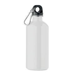 Essentix Drinkfles van Gerecycled RVS – 500 ml met Karabijnhaak - Wit