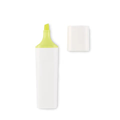 Duurzame Markeerstift – Witte RPET Behuizing - Geel