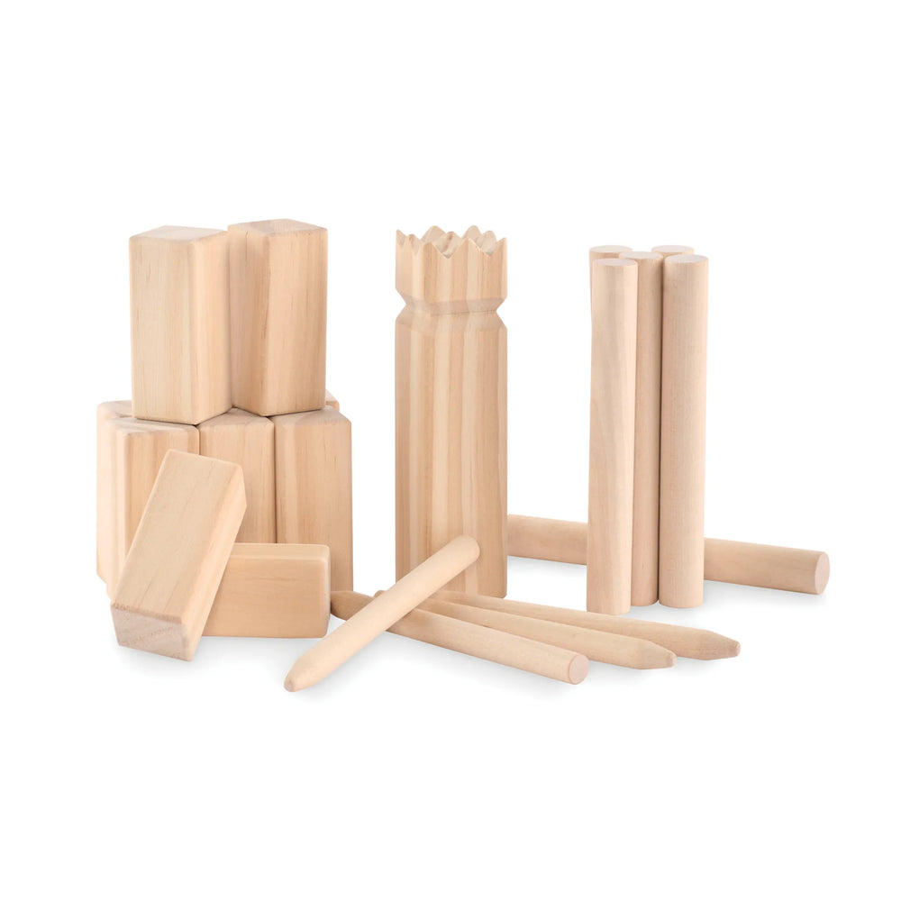 Klein werpspel dennenhout katoenen trekkoordtas 40 back 192433