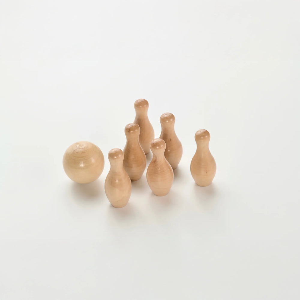 40 ambiant mini bowling set dennenhout katoenen tas 192434