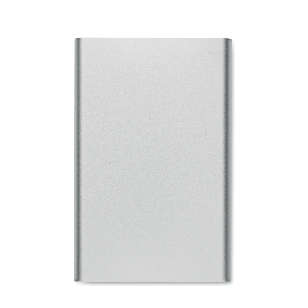 Magnetische draadloze oplader en powerbank 5000 mAh bovenaanzicht, Zilver - 192442