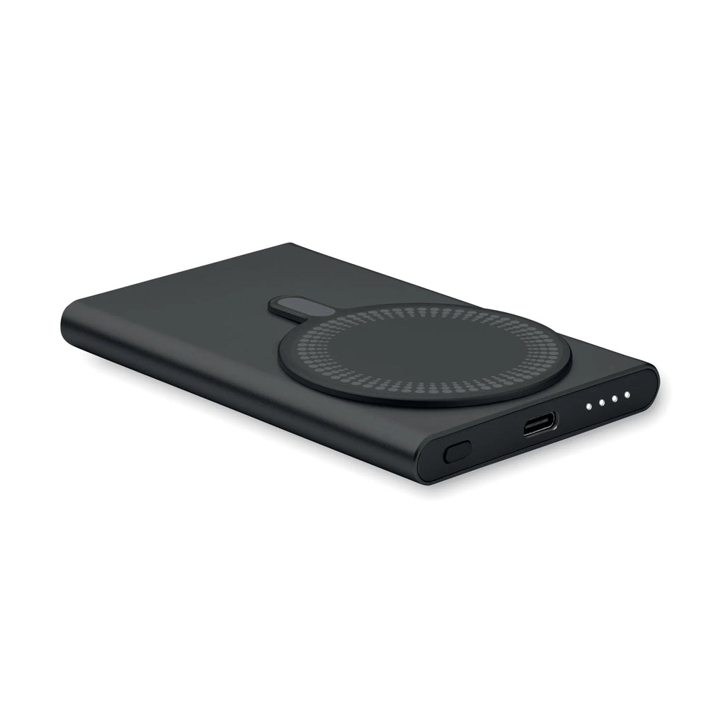 Magnetische draadloze oplader en powerbank 5000 mAh, Zwart - 192442