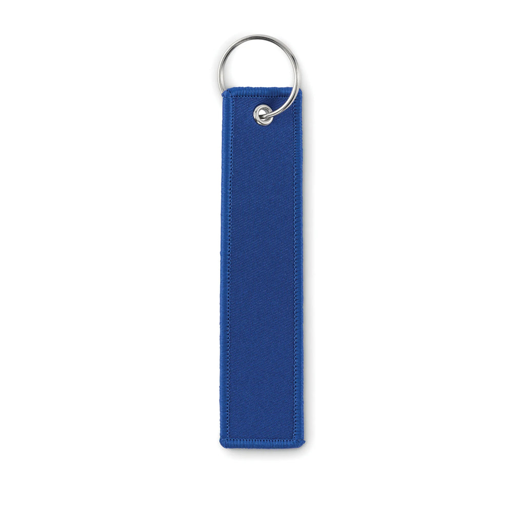 03 polyester sleutelhanger remove before flight royalblue side 192463