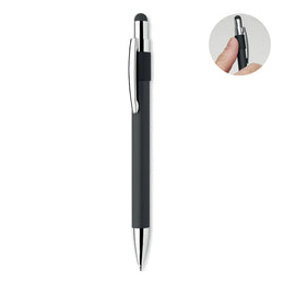 stylus spinner balpen gerecycled aluminium zwart met detail 192488