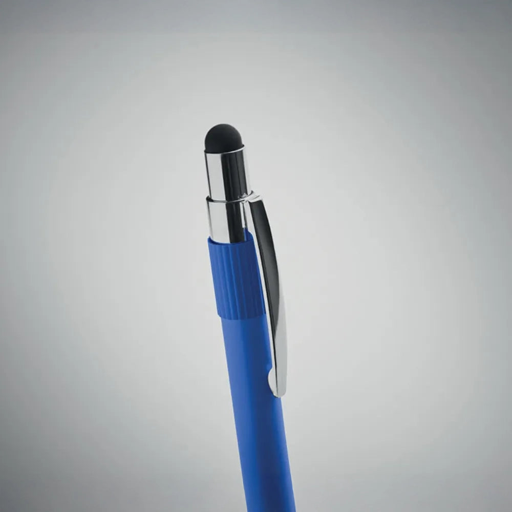 Stylus spinner balpen van gerecycled aluminium sfeerbeeld, Blauw - 192488