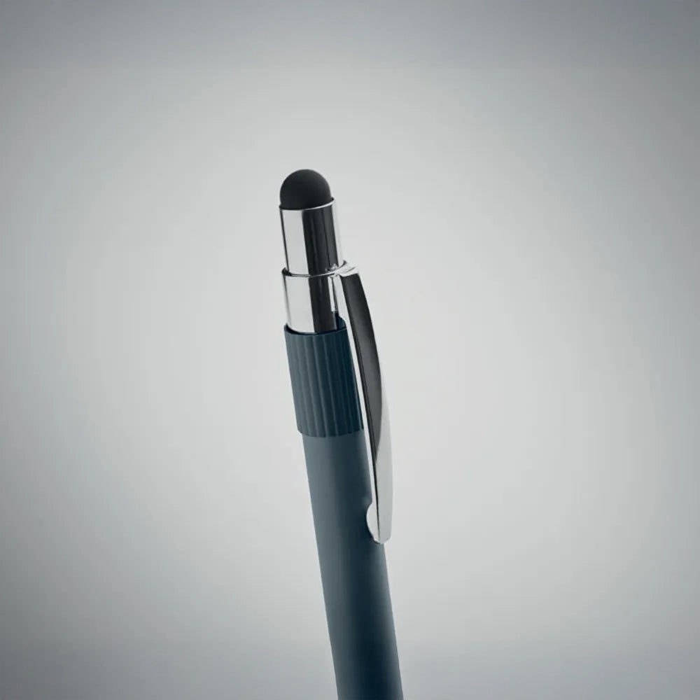 Stylus spinner balpen van gerecycled aluminium sfeerbeeld, Marineblauw - 192488