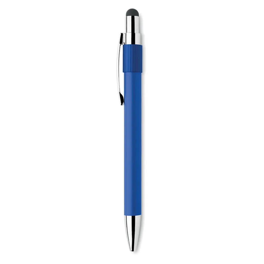 Stylus spinner balpen van gerecycled aluminium zijaanzicht, Blauw - 192488