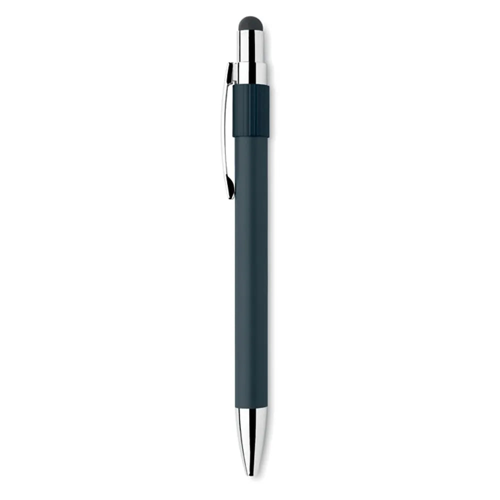 Stylus spinner balpen van gerecycled aluminium zijaanzicht, Marineblauw - 192488