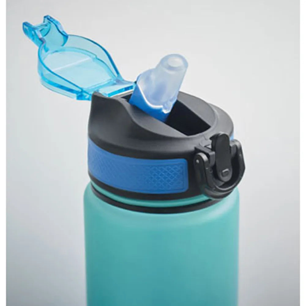 Essentix activate rPET sportwaterfles 1 liter met tijdsaanduiding detail, Blauw en turquoise - 192489