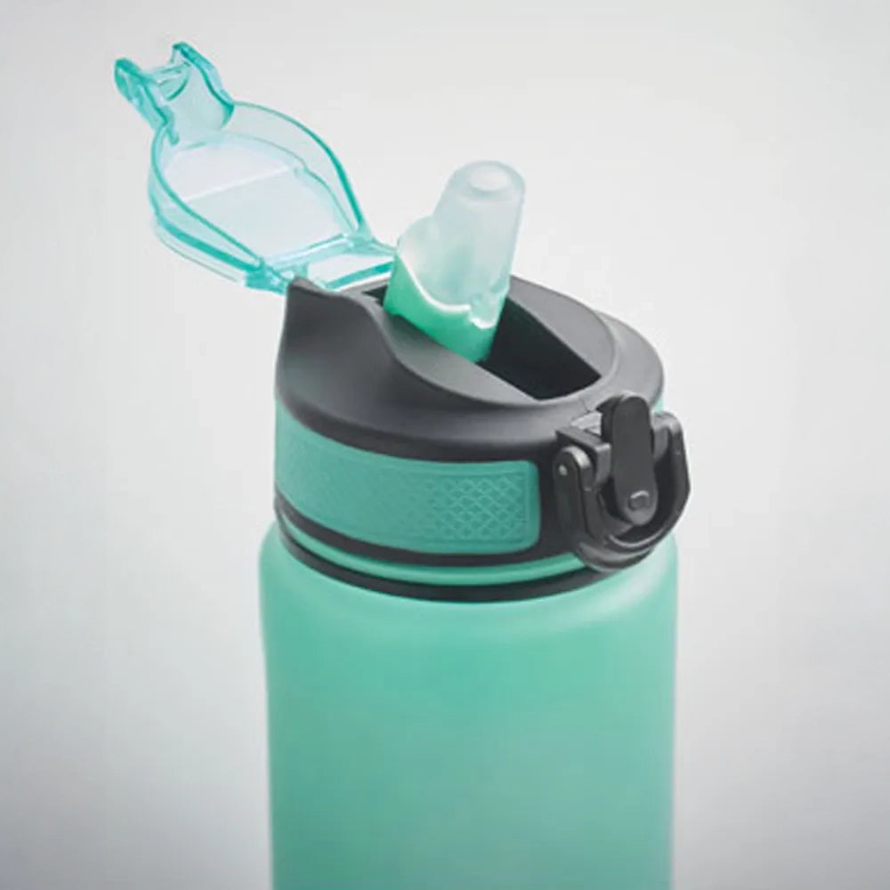 Essentix activate rPET sportwaterfles 1 liter met tijdsaanduiding, Turquoise en paars - 192489