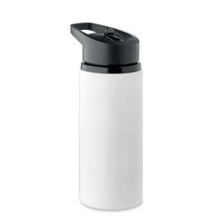 Essentix Gerecyclede RVS Drinkfles 500ml met Rietje - Wit