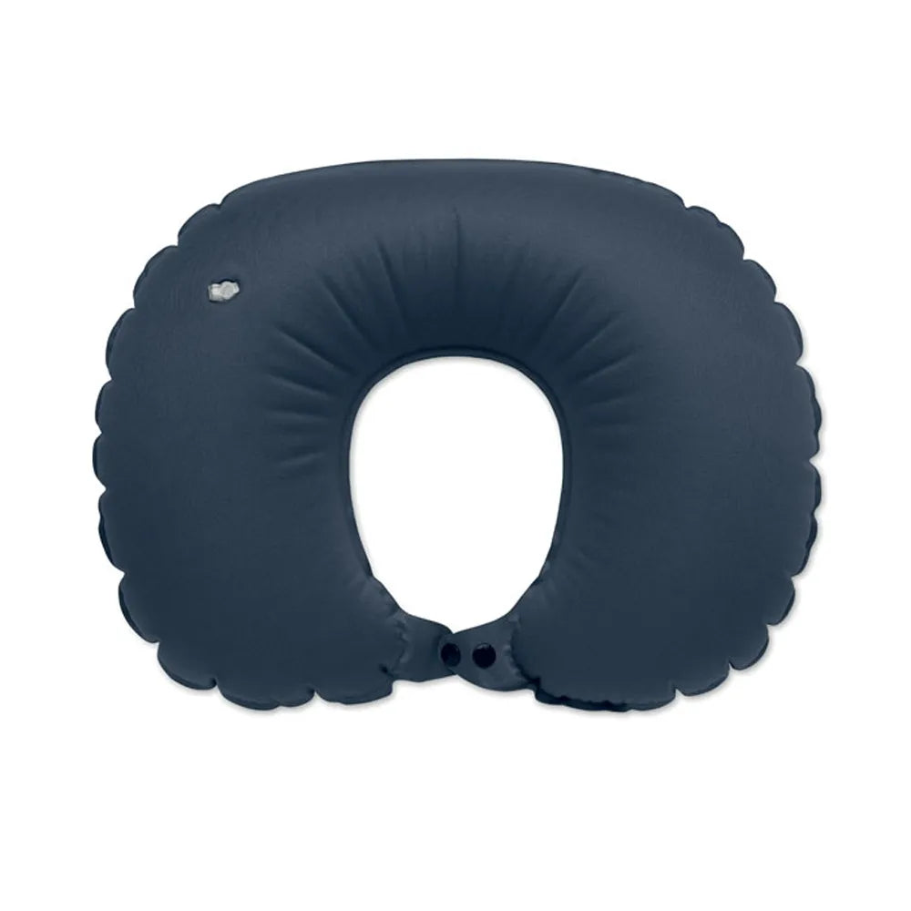 Opblaasbaar nekkussen met ingebouwde pomp, Blauw - 192534