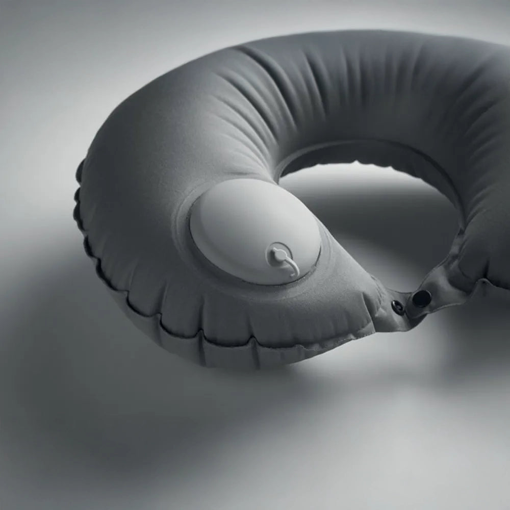 opblaasbaar nekkussen met pomp pet tpu grijs detail 192534