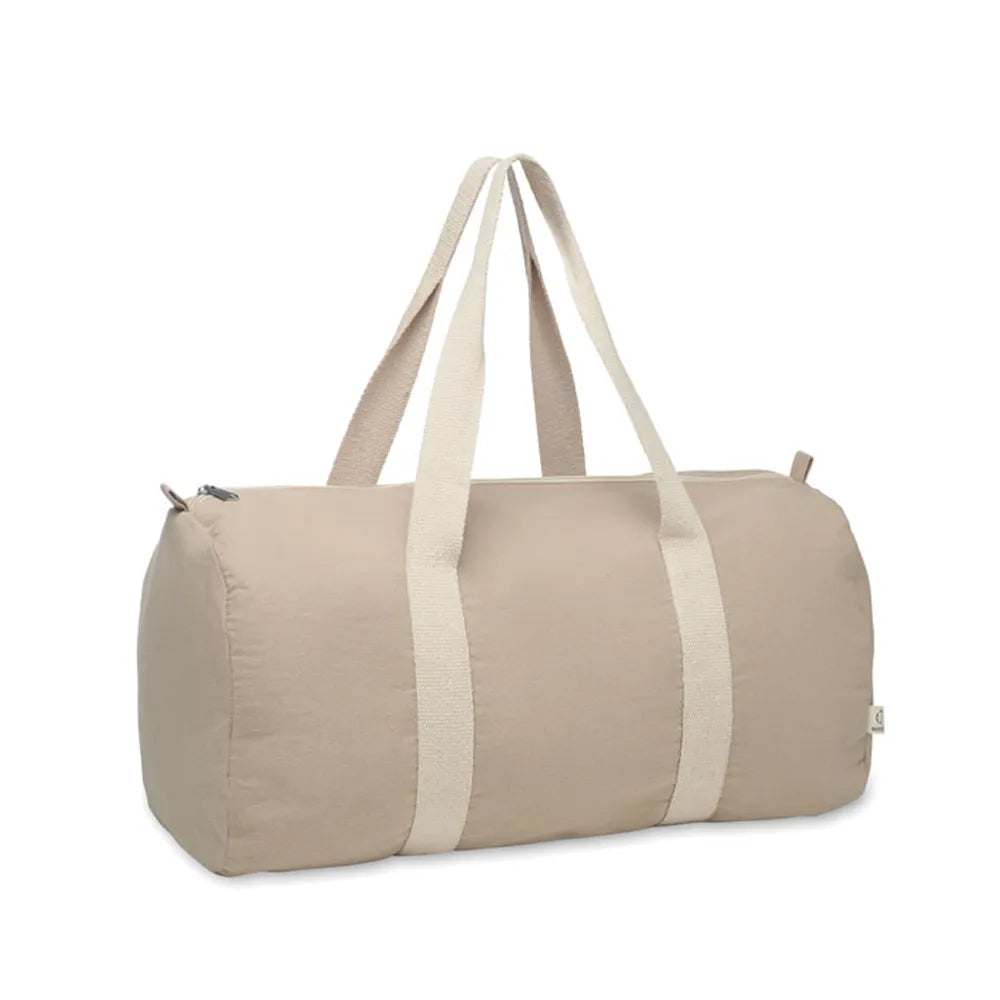 Sporttas van gerecycled katoen en polyester, Beige - 192550