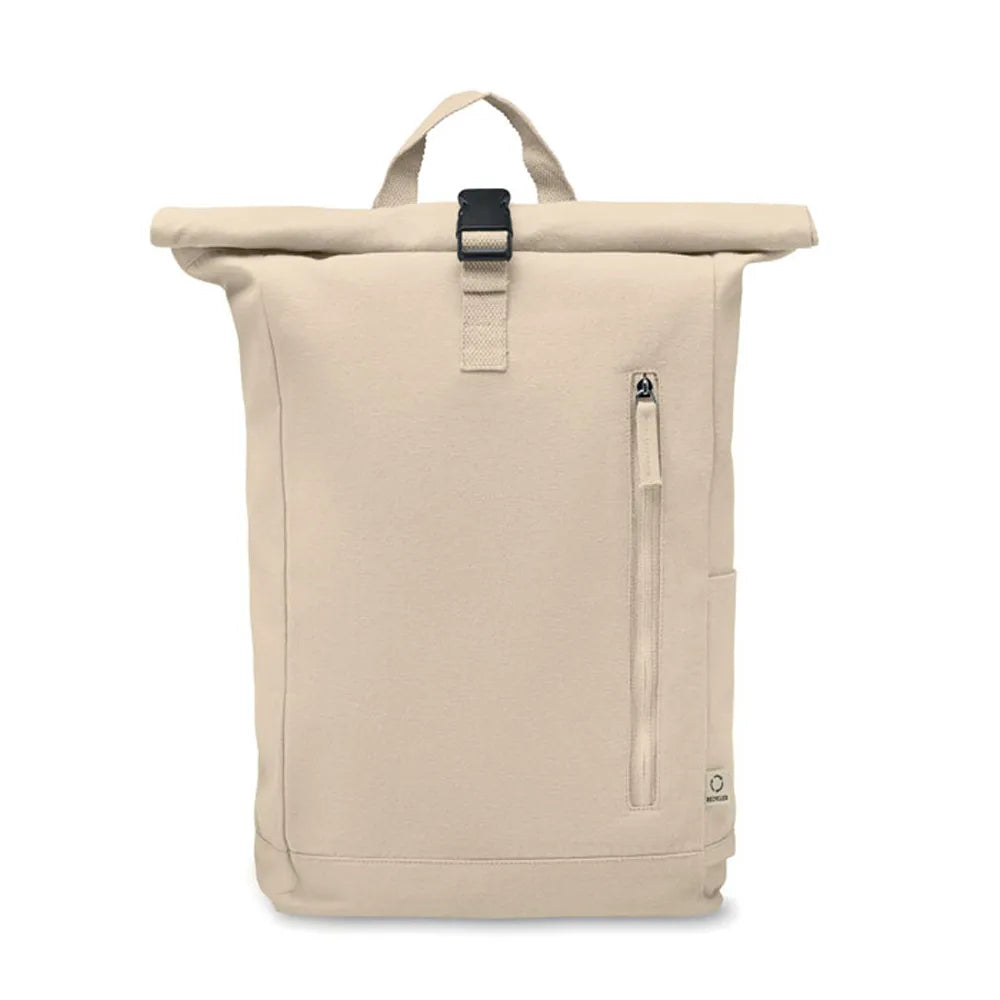 rolltop rugzak gerecycled katoen polyester beige 192552