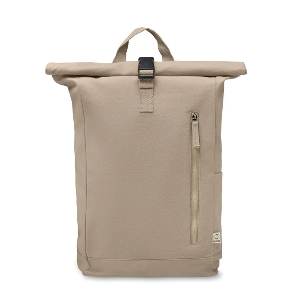 rolltop rugzak gerecycled katoen polyester caffe latte  192552