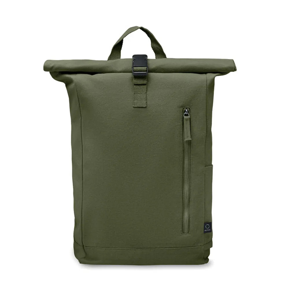 rolltop rugzak gerecycled katoen polyester leger groen 192552