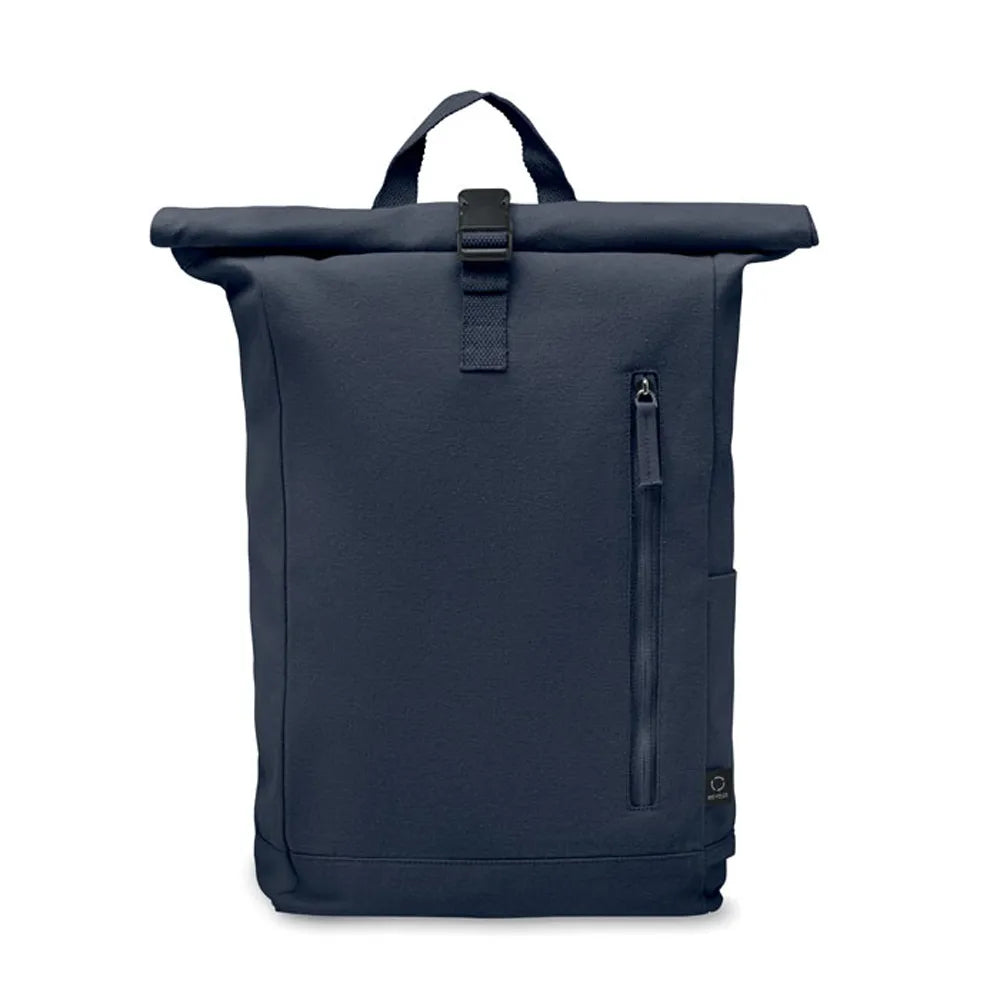 rolltop rugzak gerecycled katoen polyester navy 192552