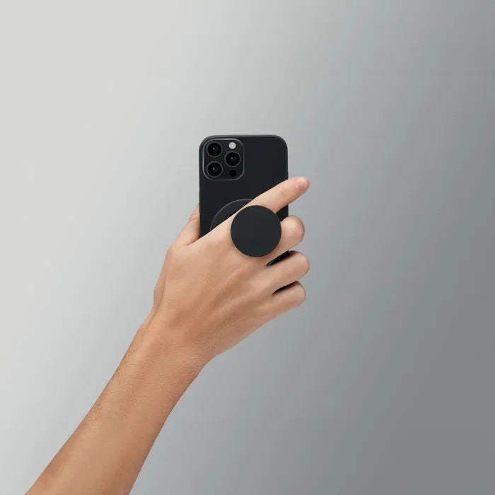Magnetische telefoonhouder van gerecycled ABS sfeerbeeld, Zwart - 192556