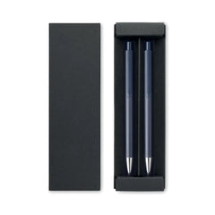 Duurzame Pennenset van Gerecycled Aluminium - Blauw