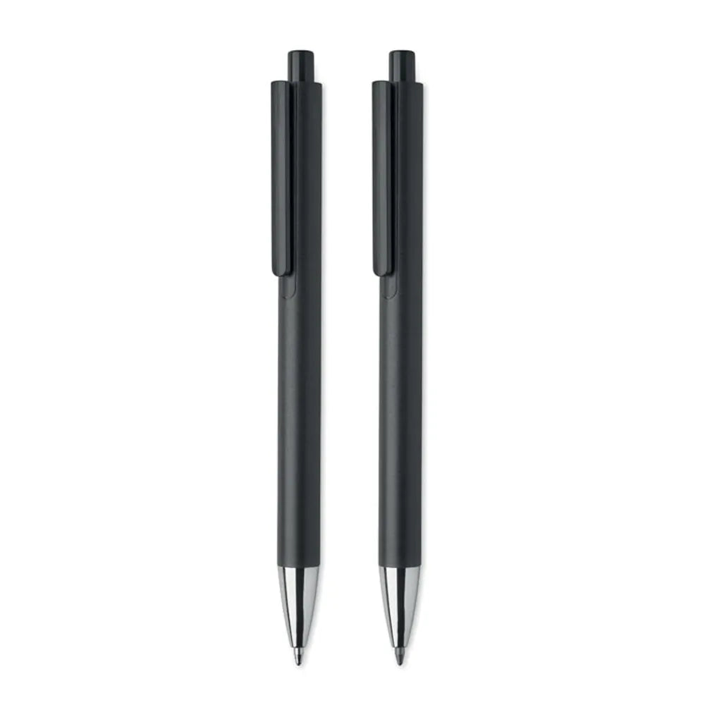 pennenset gerecycled aluminium, blauw schrijvend, zwarte zwart 192567