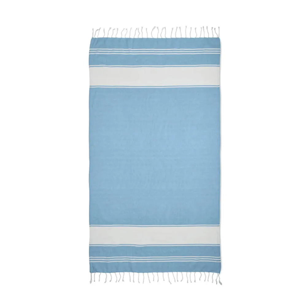 hammam strandhanddoek set met trekkoordtas van gerecycled materiaal turquoise 192584