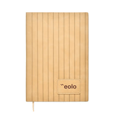 A5 notitieboek smokey PU met gerecyclede kaft en gelinieerde pagina’s - Beige